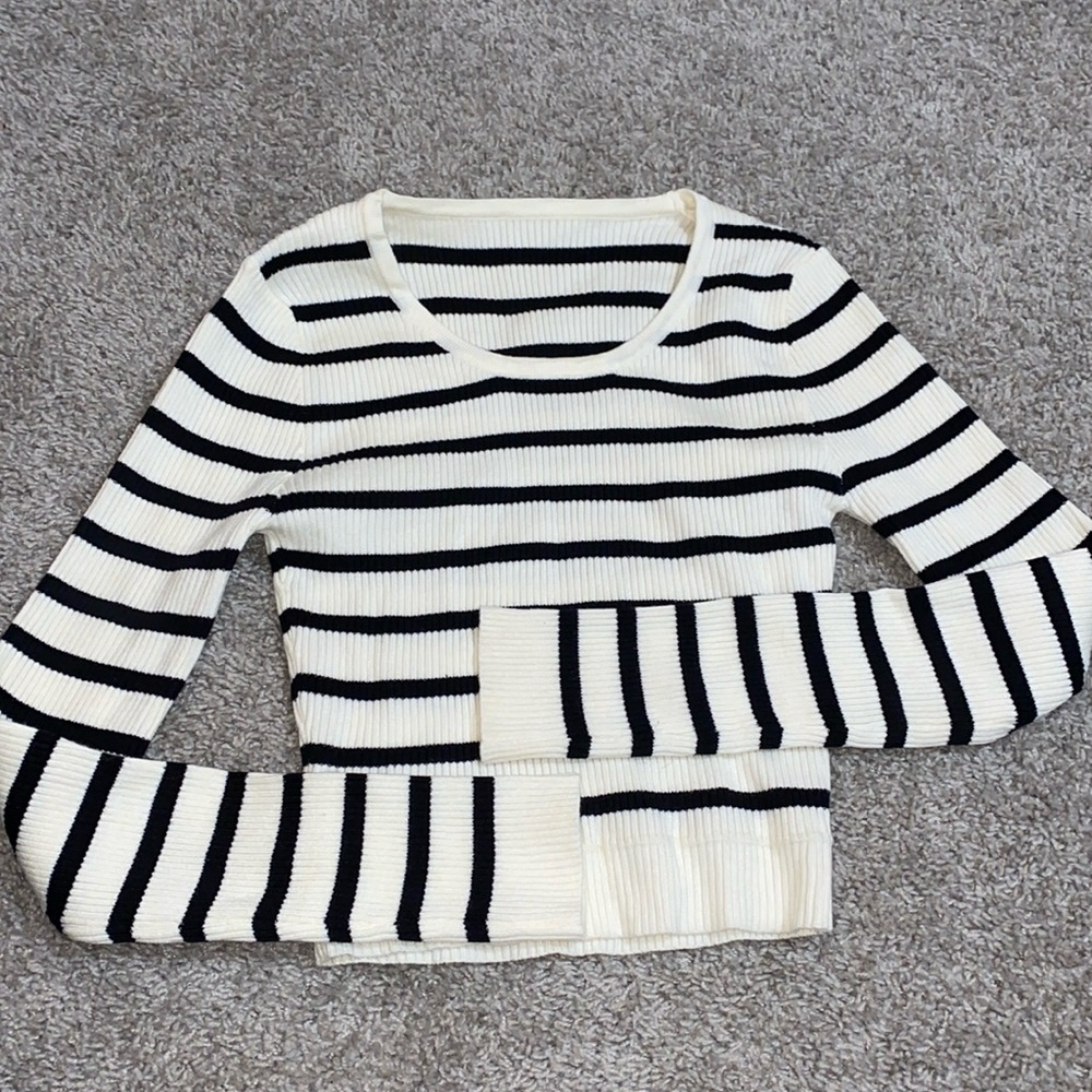 Black and Cream Long Sleeve